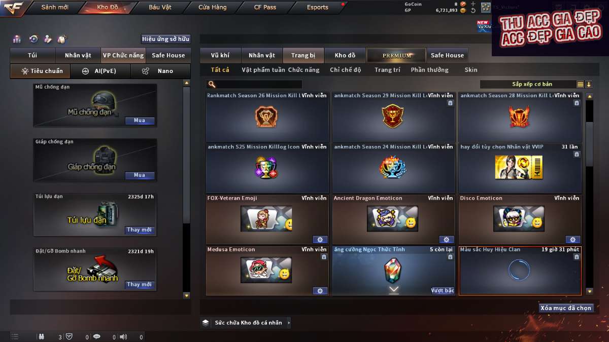 shop acc cf uy tin gia re